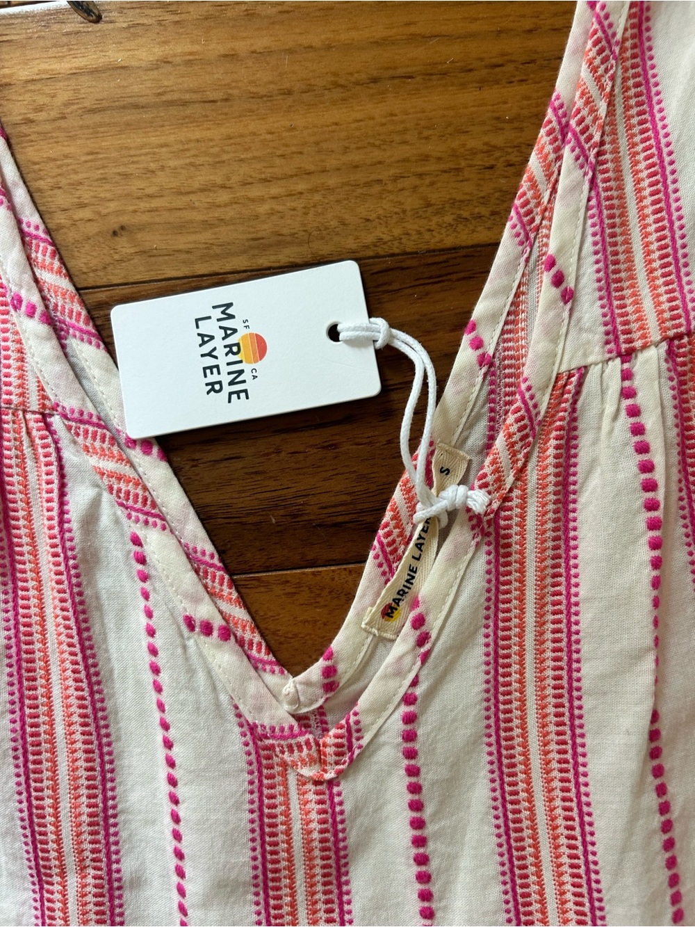 Marine Layer Pink and White Striped Tiered Maxi Dress - Picture 5 of 5